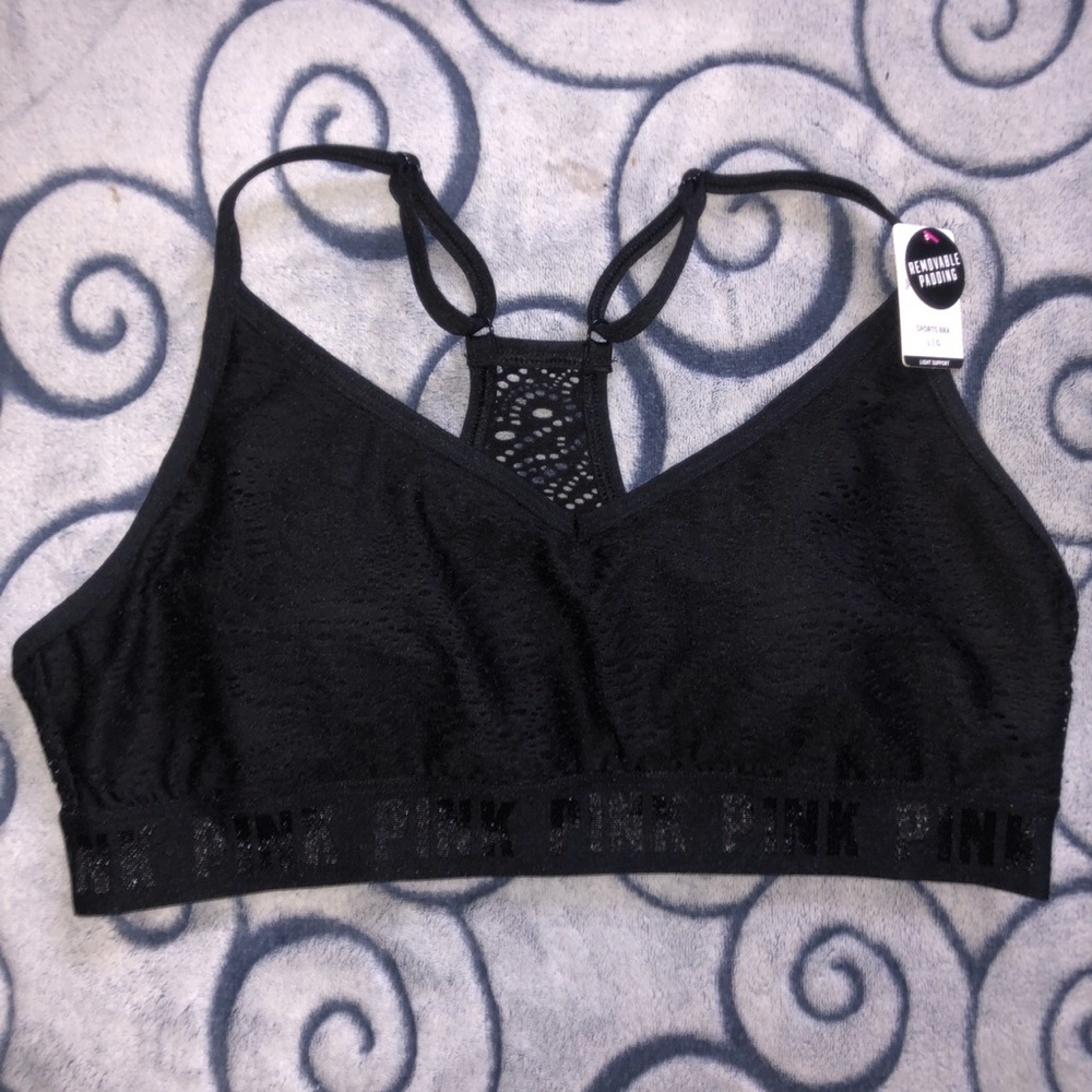 Pink victoria secret sports bra